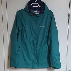 Columbia Omni-tech jacket,for women,waterproof and breathable jacket green,US XL